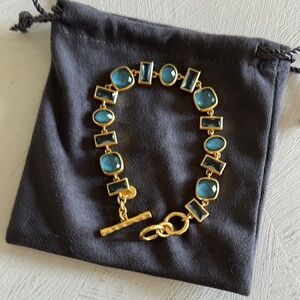 Julie Vos Gold and Blue Bracelet